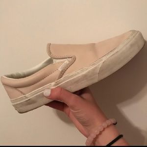Light pink slip on vans
